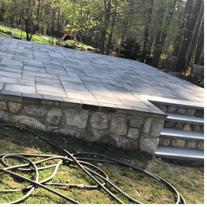 Stamped concrete patio